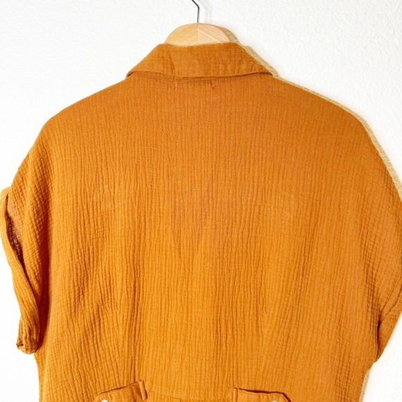 L*Space Gauze Coverup Mika Romper in Amber Tan Size Large - Picture 6 of 7